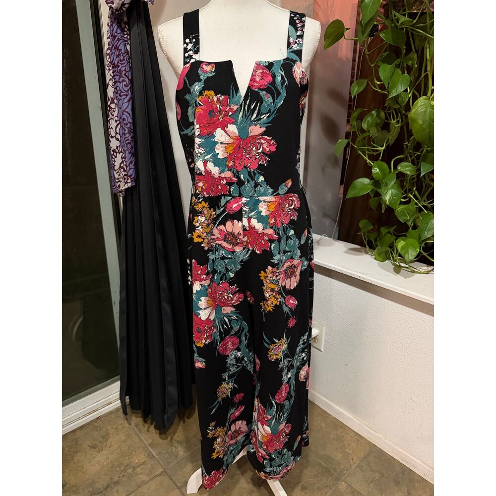 NWT Xhilaration Floral Romper – Size L – Black Multicolor